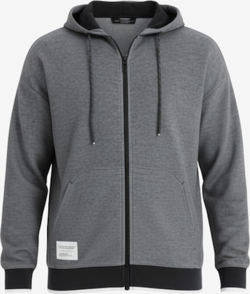 Veste de survêtement 'OM-SSZP-0191' Ombre en noir : devant