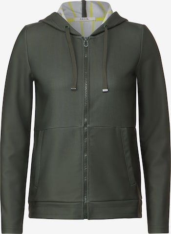 CECIL Sweatjacke in Grün: predná strana