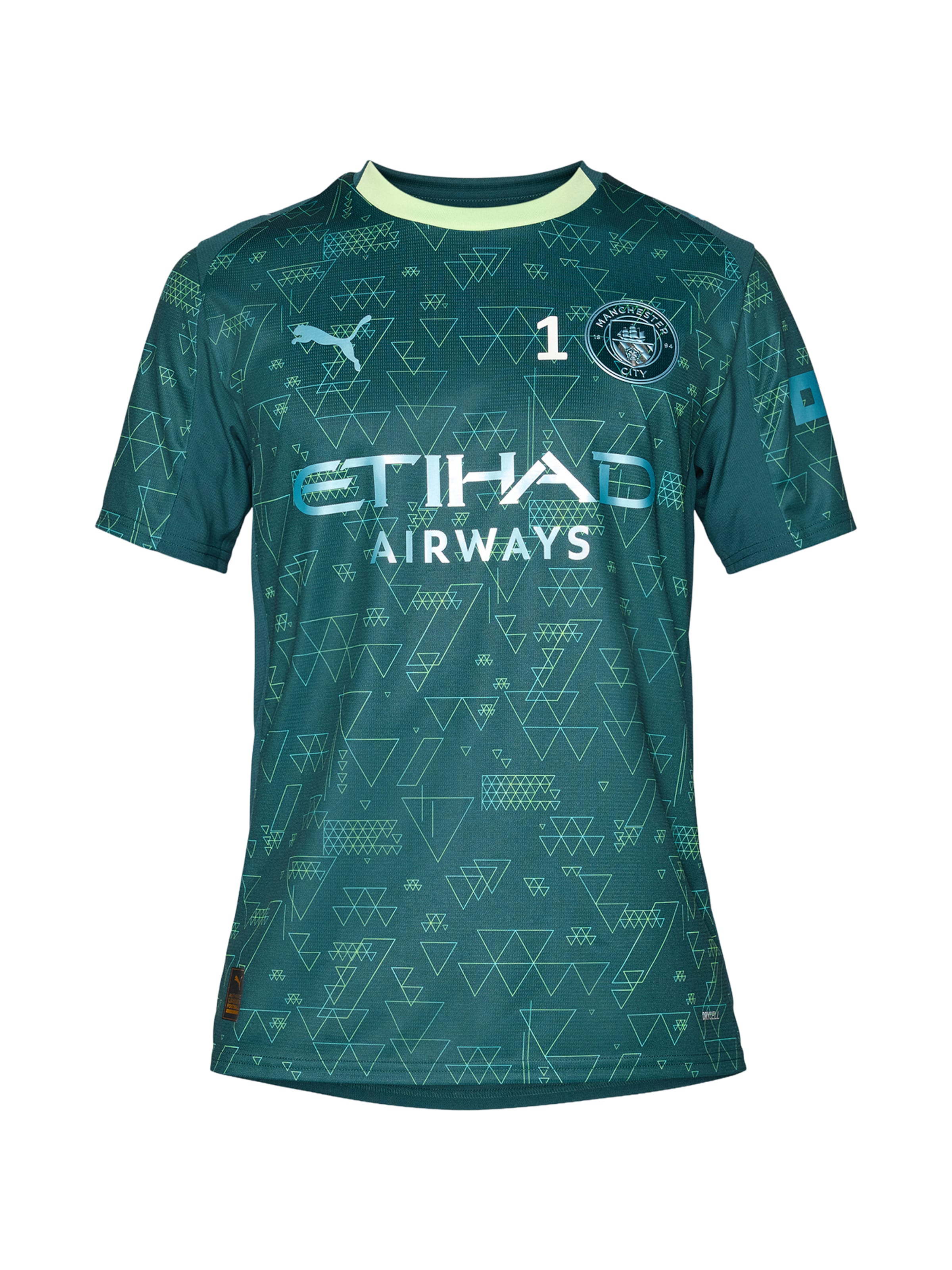 PUMA Αθλητική φανέλα 'MCFC 4th' σε πράσινο: μπροστά