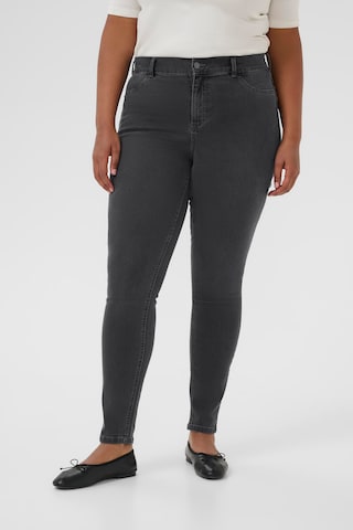 Skinny Jean KAFFE CURVE en gris : devant