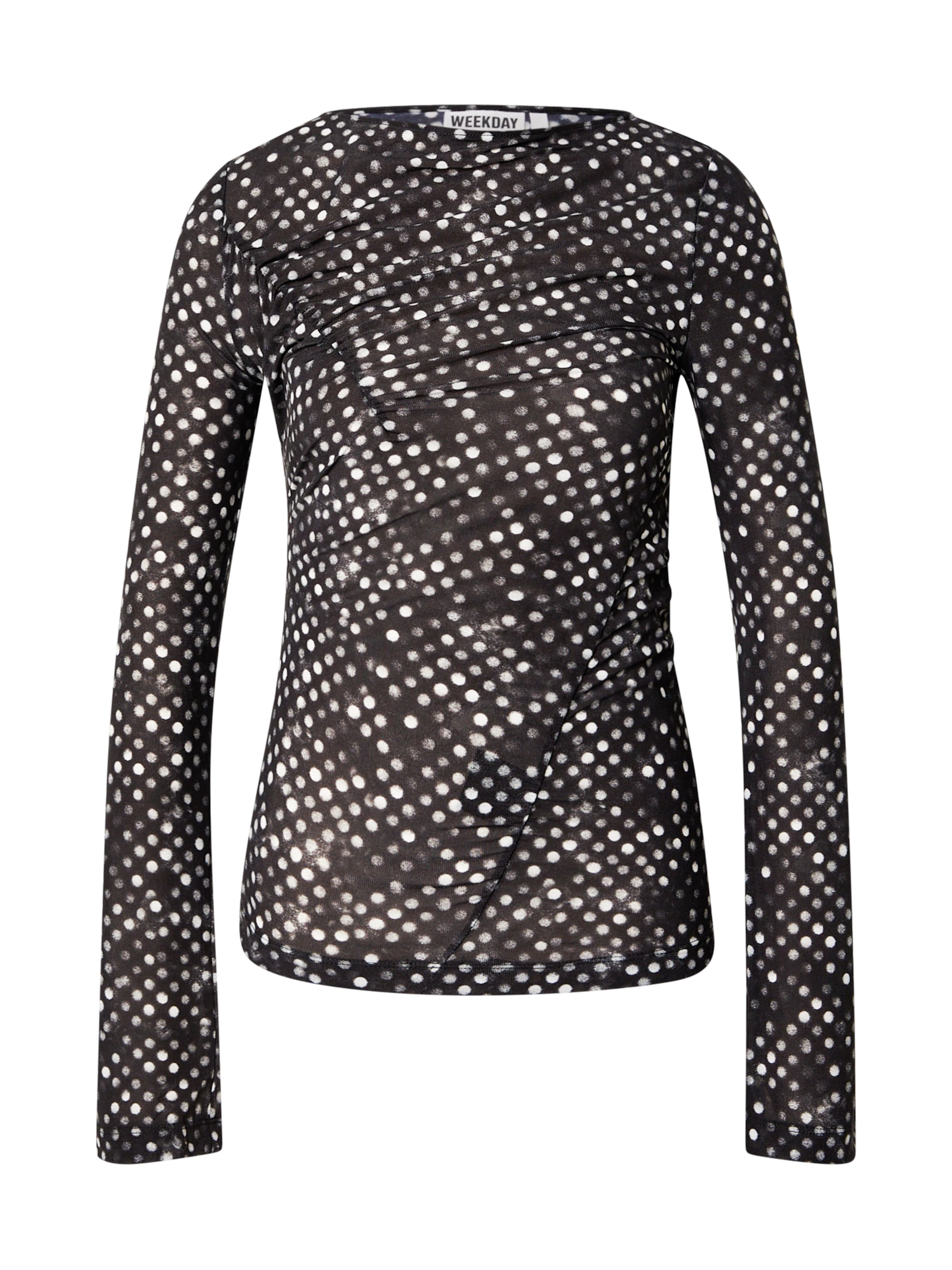 melns WEEKDAY T-Krekls 'Olivia': no priekšpuses
