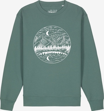Watapparel Sweatshirt 'Mountains By Night' in Groen: voorkant