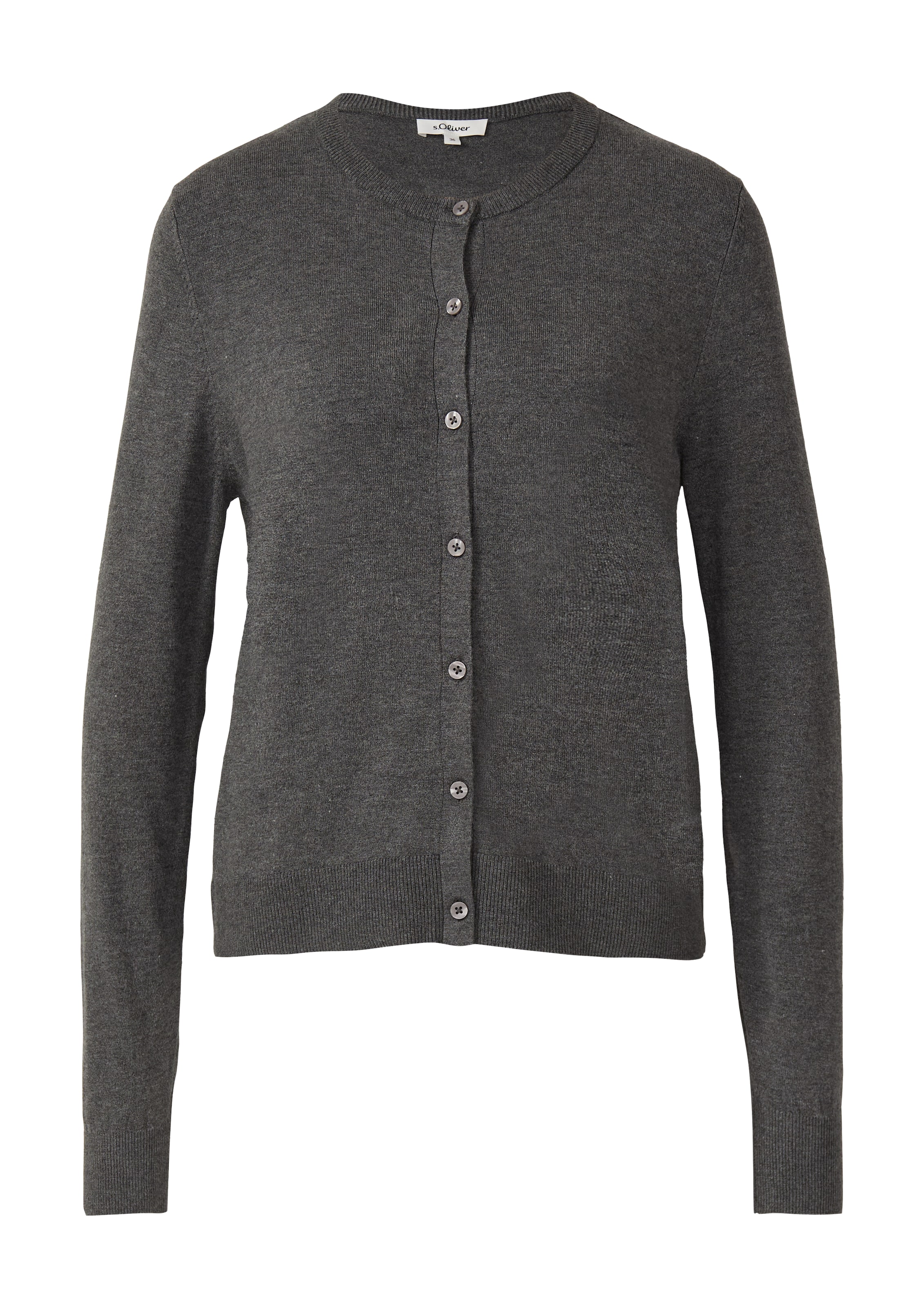 s.Oliver Knit Cardigan in Grey: front