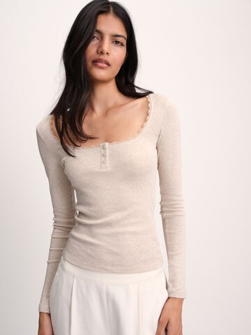 Maglietta di The Set in beige: frontale
