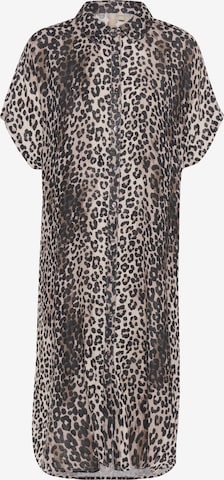 Robe-chemise CULTURE en marron : devant