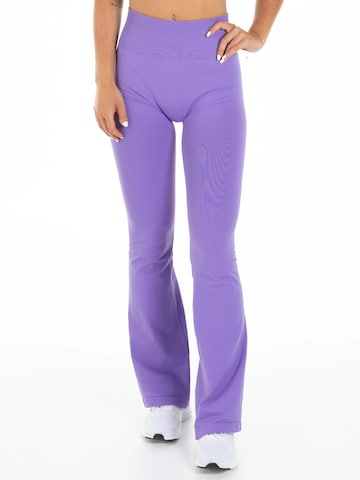 évasé Pantalon de sport 'Altum' Divina en violet : devant