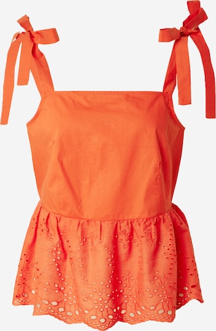 PIECES - Top 'SALLY' en naranja: frente