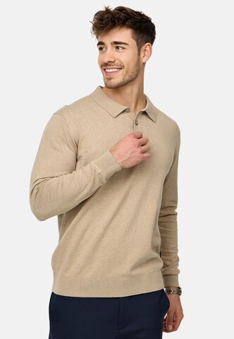 INDICODE JEANS Pullover 'Chips' in Beige: Vorderseite