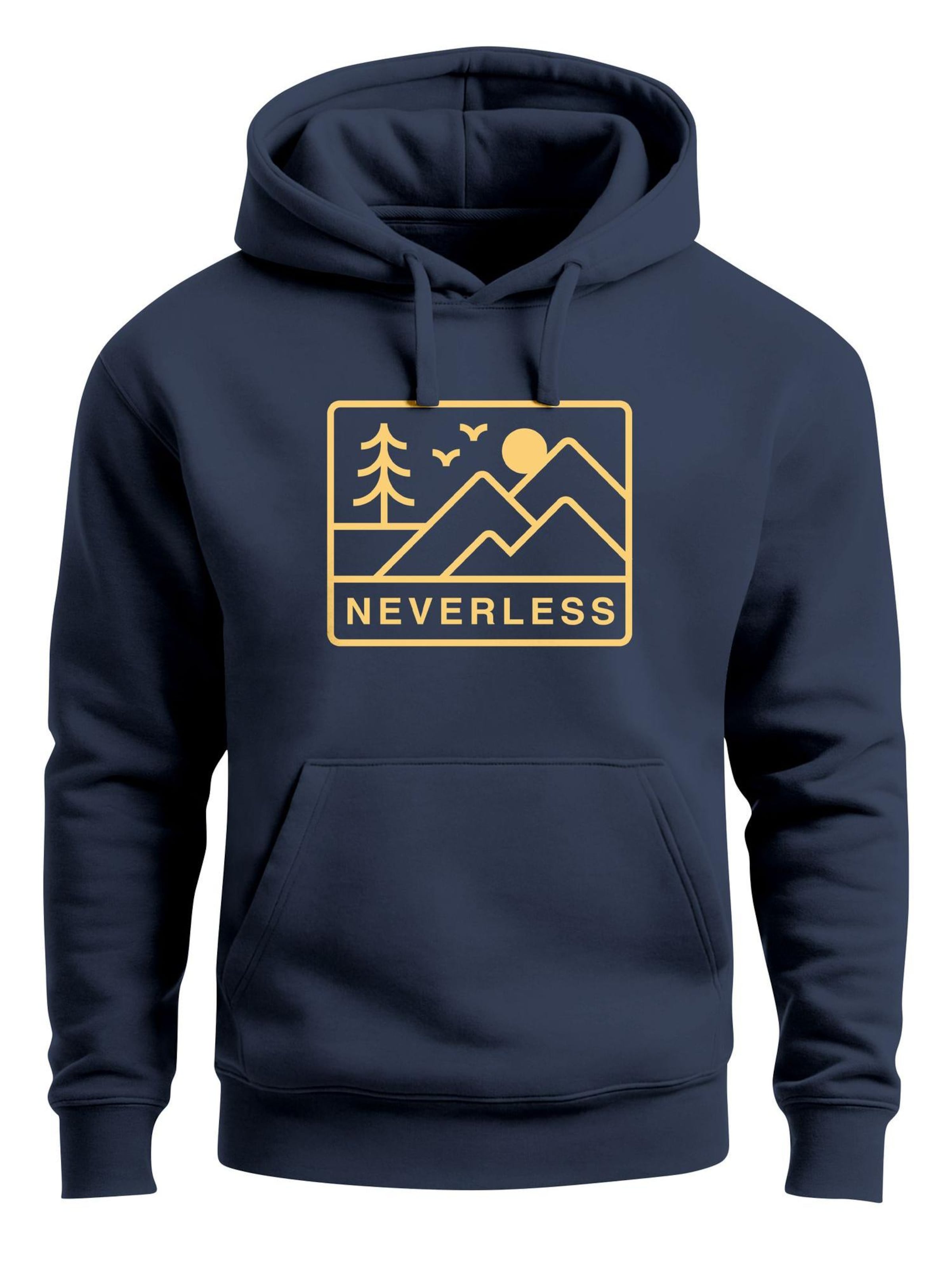 Neverless Sweatshirt 'Berge' in Blue: front
