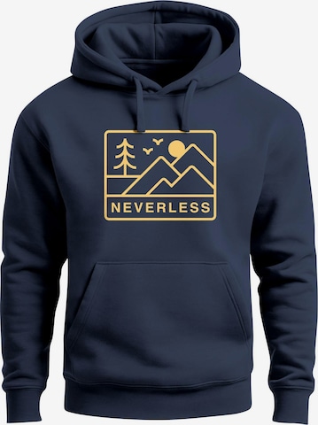 Neverless Sweatshirt 'Berge' in Blau: Vorderseite