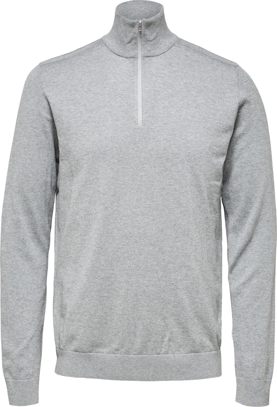 SELECTED HOMME Regular Fit Pullover 'Berg' in Graumeliert