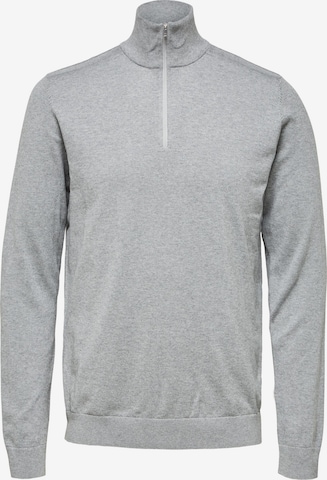 SELECTED HOMME Sweater 'Berg' in Grey: front