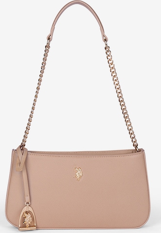 U.S. POLO ASSN. Schultertasche in Beige: Vorderseite