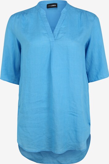 Doris Streich Longbluse mit V-Ausschnitt in blau, Produktansicht