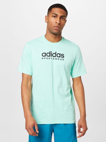 ADIDAS SPORTSWEAR Performance Shirt 'All Szn Graphic' in Green: front