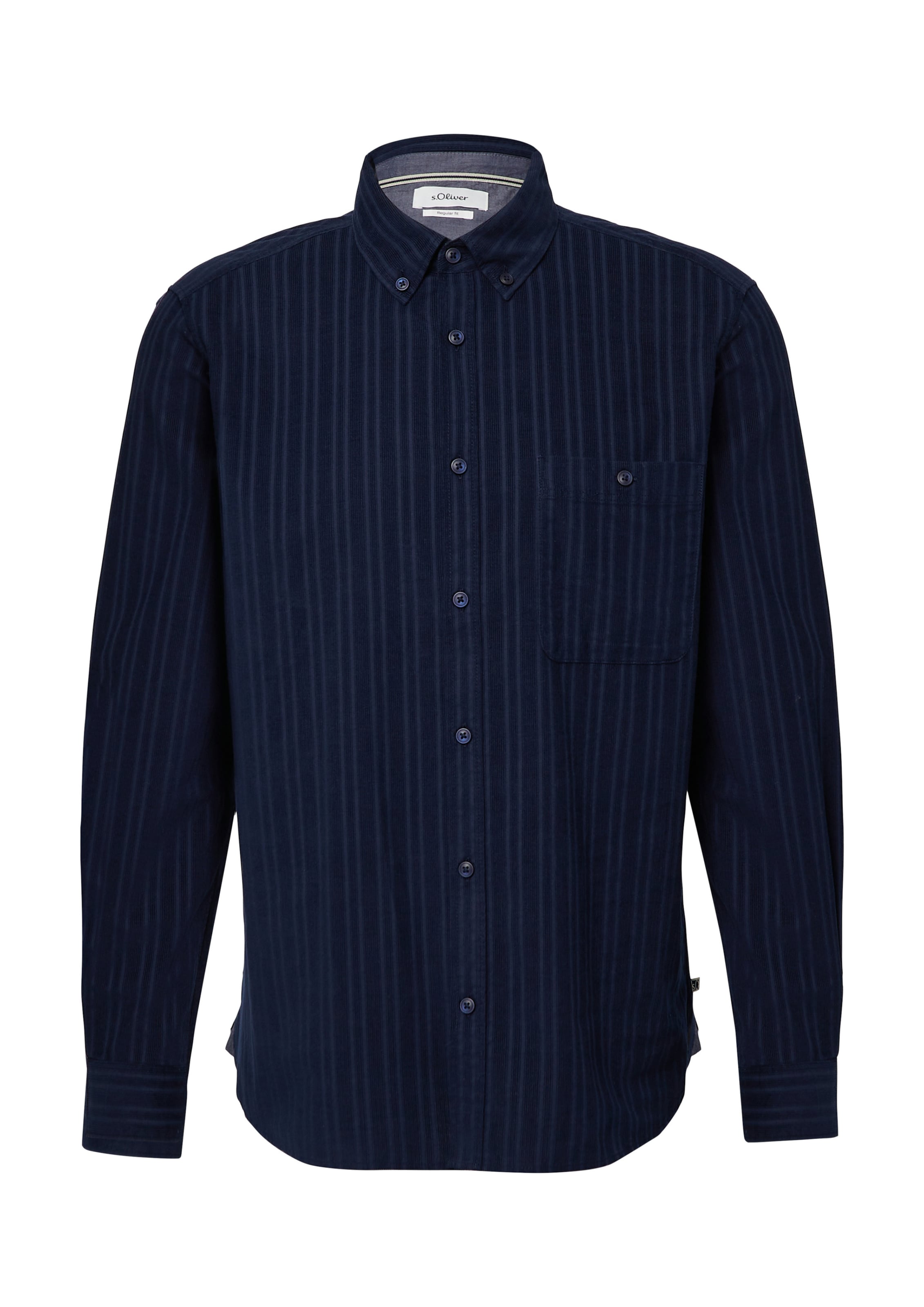 s.Oliver Regular Fit Hemd in Blau: Vorderseite
