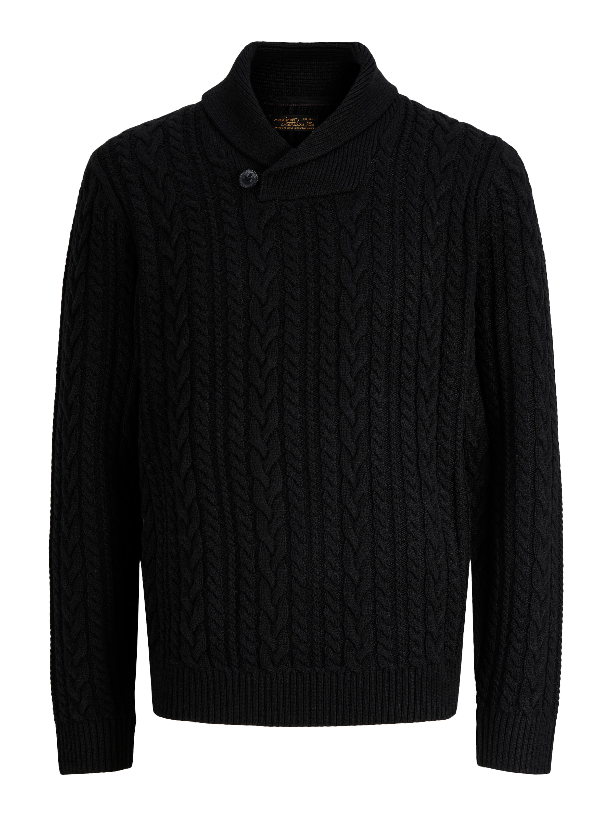 Pullover 'JPRBLUCALLUM' di Jack & Jones Premium in nero: frontale