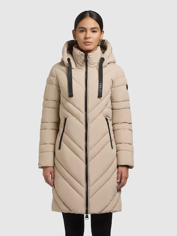 khujo Wintermantel 'Taby' in Beige: voorkant