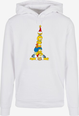 F4NT4STIC Sweatshirt 'The Simpsons Family Christmas Tree' in Weiß: predná strana