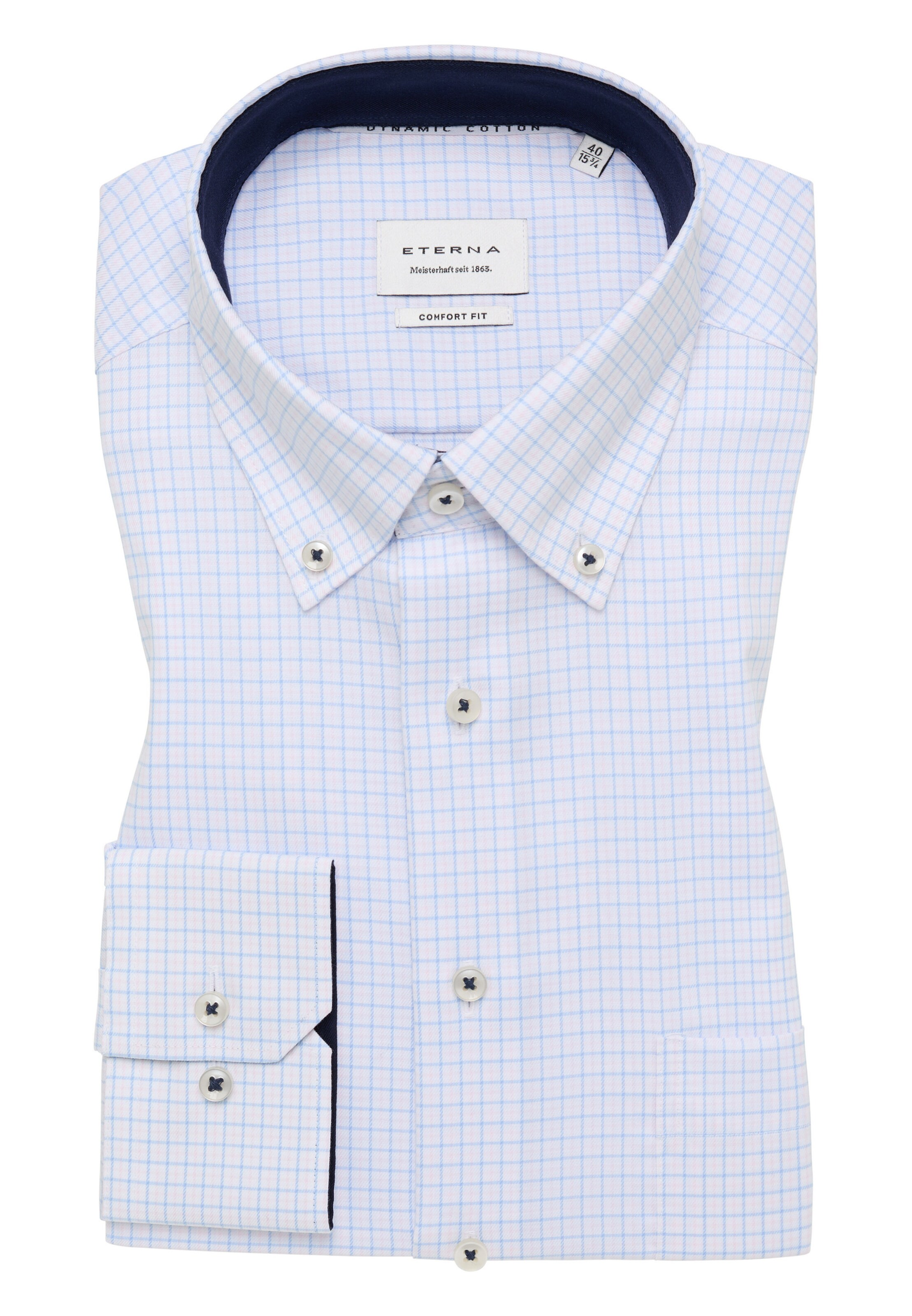 ETERNA Comfort Fit Hemd in Blau