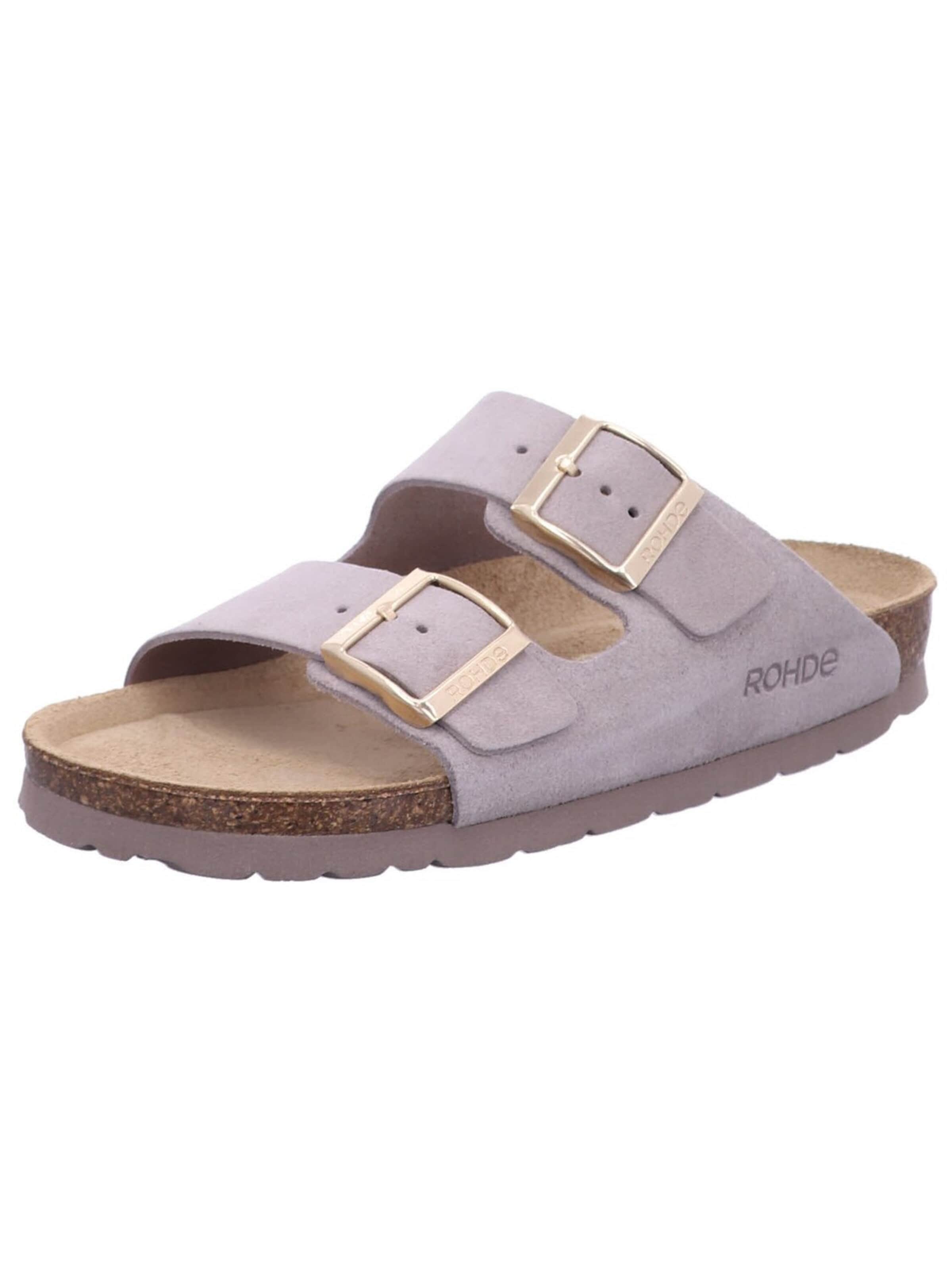 ROHDE Mules 'Pantolette Damen 5590/17 Echtleder in beige' in 37 in Beige, Item view