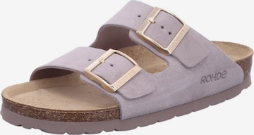 ROHDE Pantolette 'Pantolette Damen 5590/17 Echtleder in beige' in Beige: Vorderseite