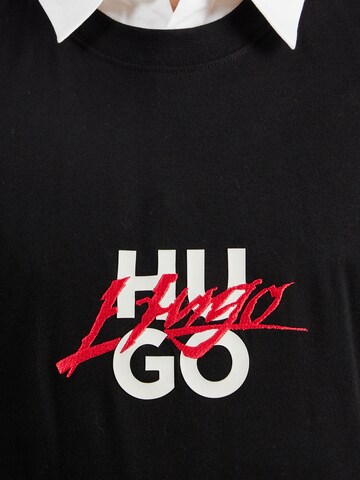 T-Shirt 'Dlongny' HUGO en noir