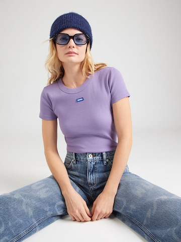 HUGO Póló 'Easy' - lila: elől