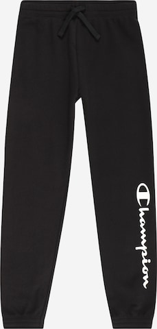 Champion Authentic Athletic Apparel Tapered Trousers in Black: front