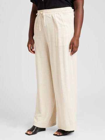 Wide Leg Pantalon 'FILIA' EVOKED en beige : devant