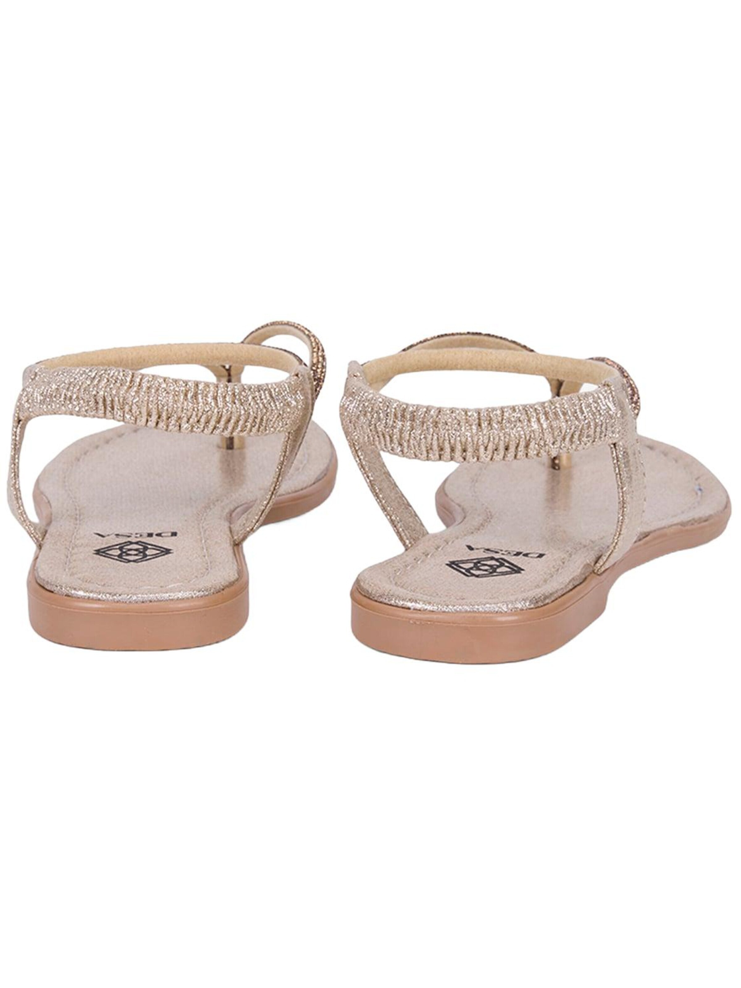 Desa - Sandalias de dedo 'Zehenstegsandalen' en oro