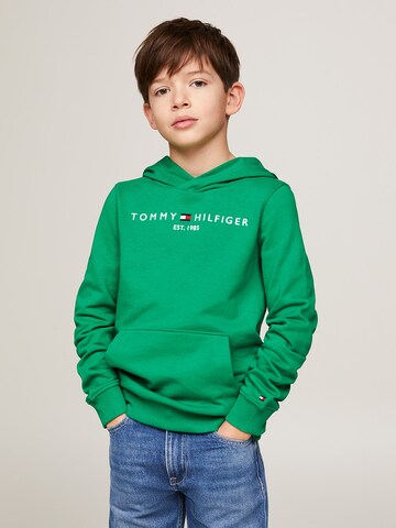 TOMMY HILFIGER Sweatshirt 'Essential' in Grün: predná strana