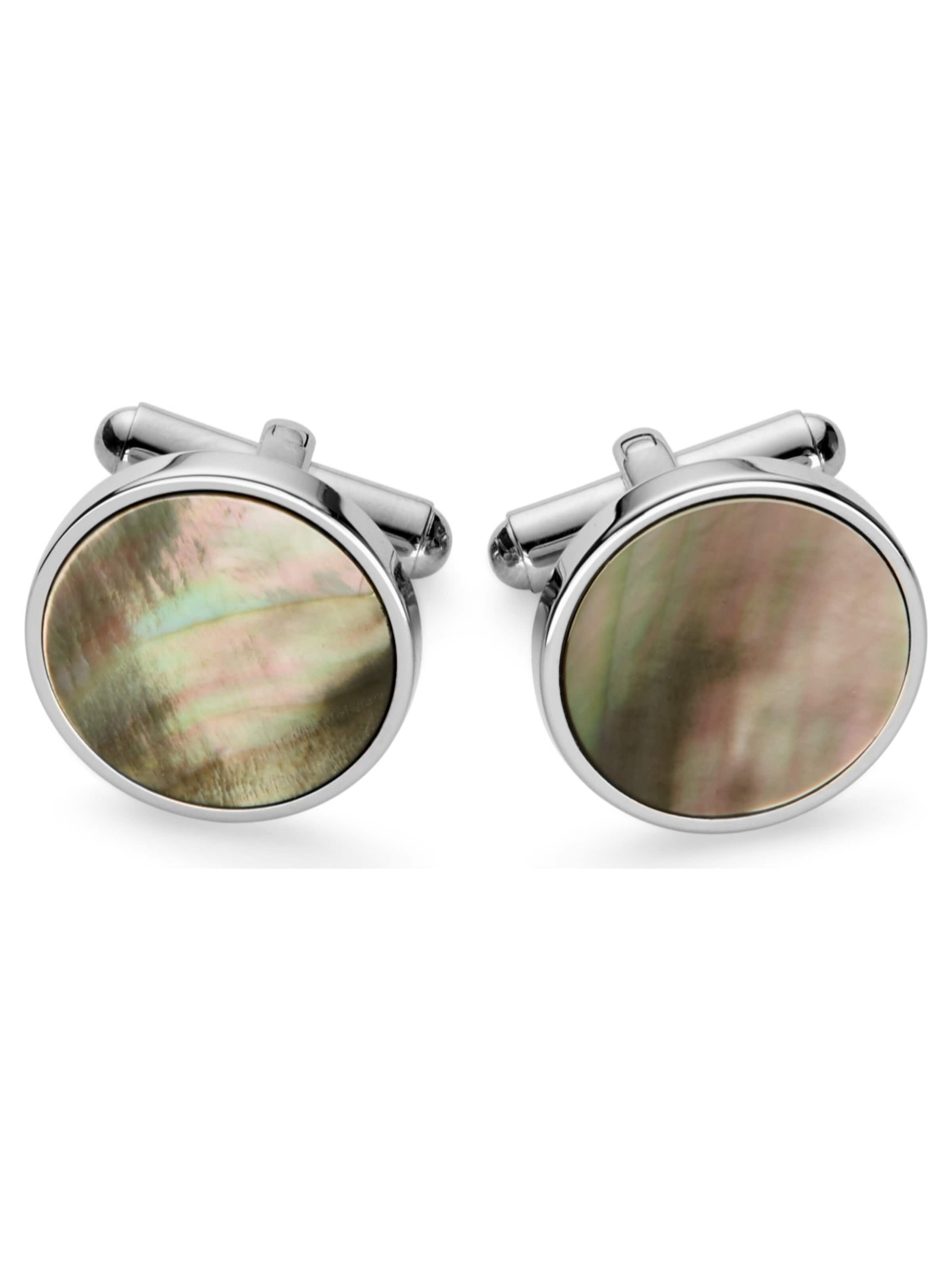 Bohemian Revolt Cufflinks 'Madrid' in Beige: front