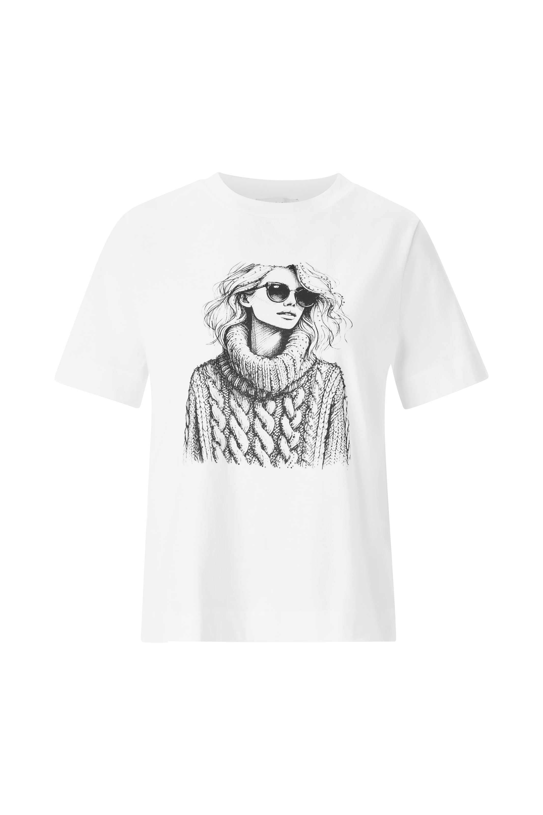 T-shirt Rich & Royal en blanc : devant