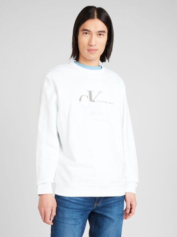 Calvin Klein Jeans - regular Sudadera en blanco: frente