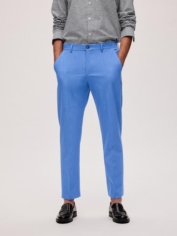 SELECTED HOMME Regular Pleated Pants 'LIAM' in Blue: front