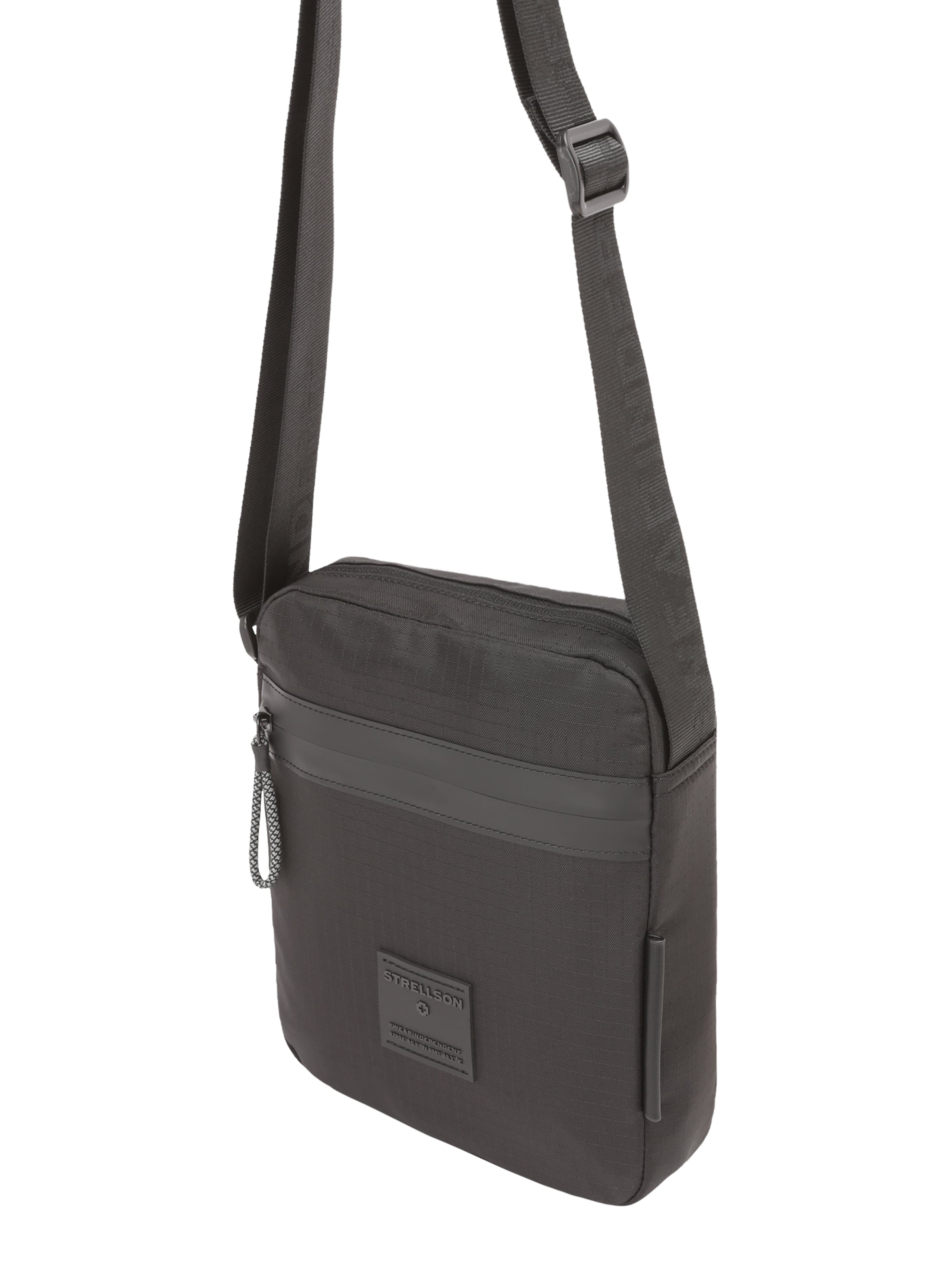 STRELLSON Taška cez rameno 'Northwood RS Marcus' - Čierna: predná strana