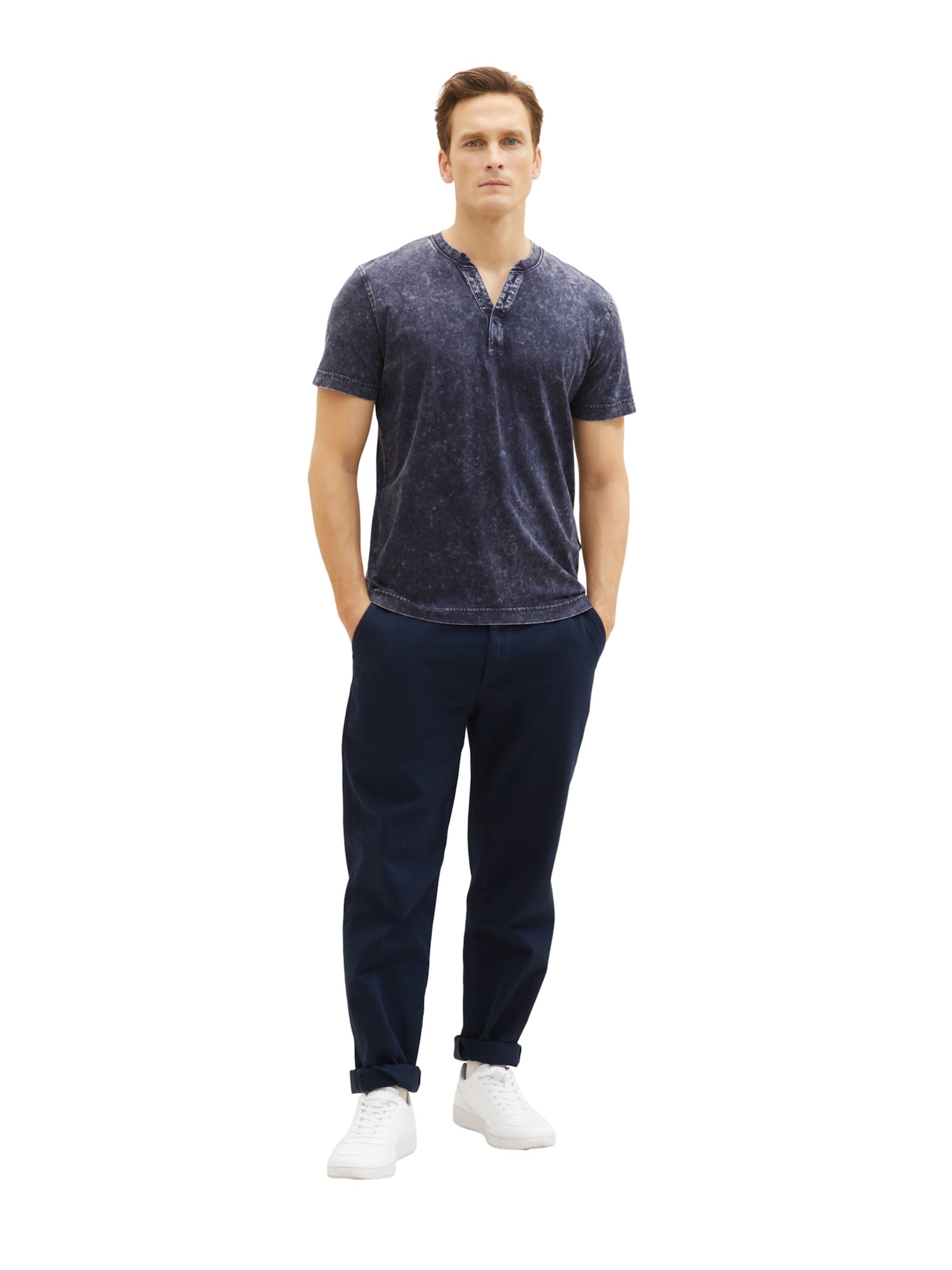 TOM TAILOR Shirt 'Serafino' in Blue