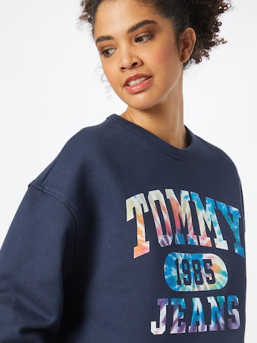 Tommy Jeans Sweatshirt 'Tie-Dye' in Blau