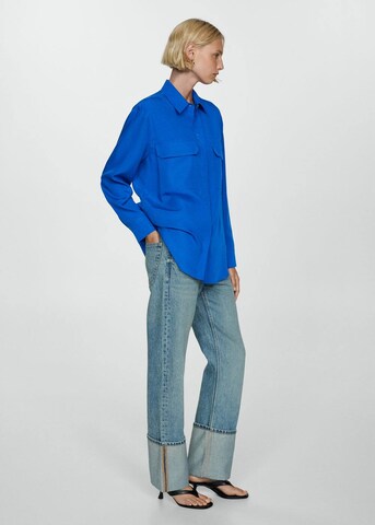 MANGO Bluse 'Factory' in Blau