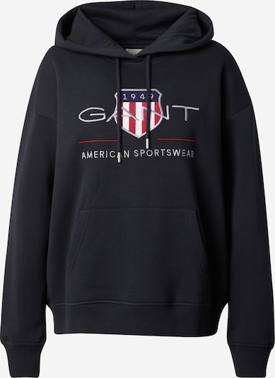 GANT Sweatshirt em cinzento-prateado / vermelho / preto / branco, Vista do produto