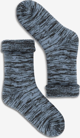 Polar Husky Socks in Blue: front