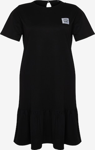 Trendyol CurveHaljina - crna boja: prednji dio