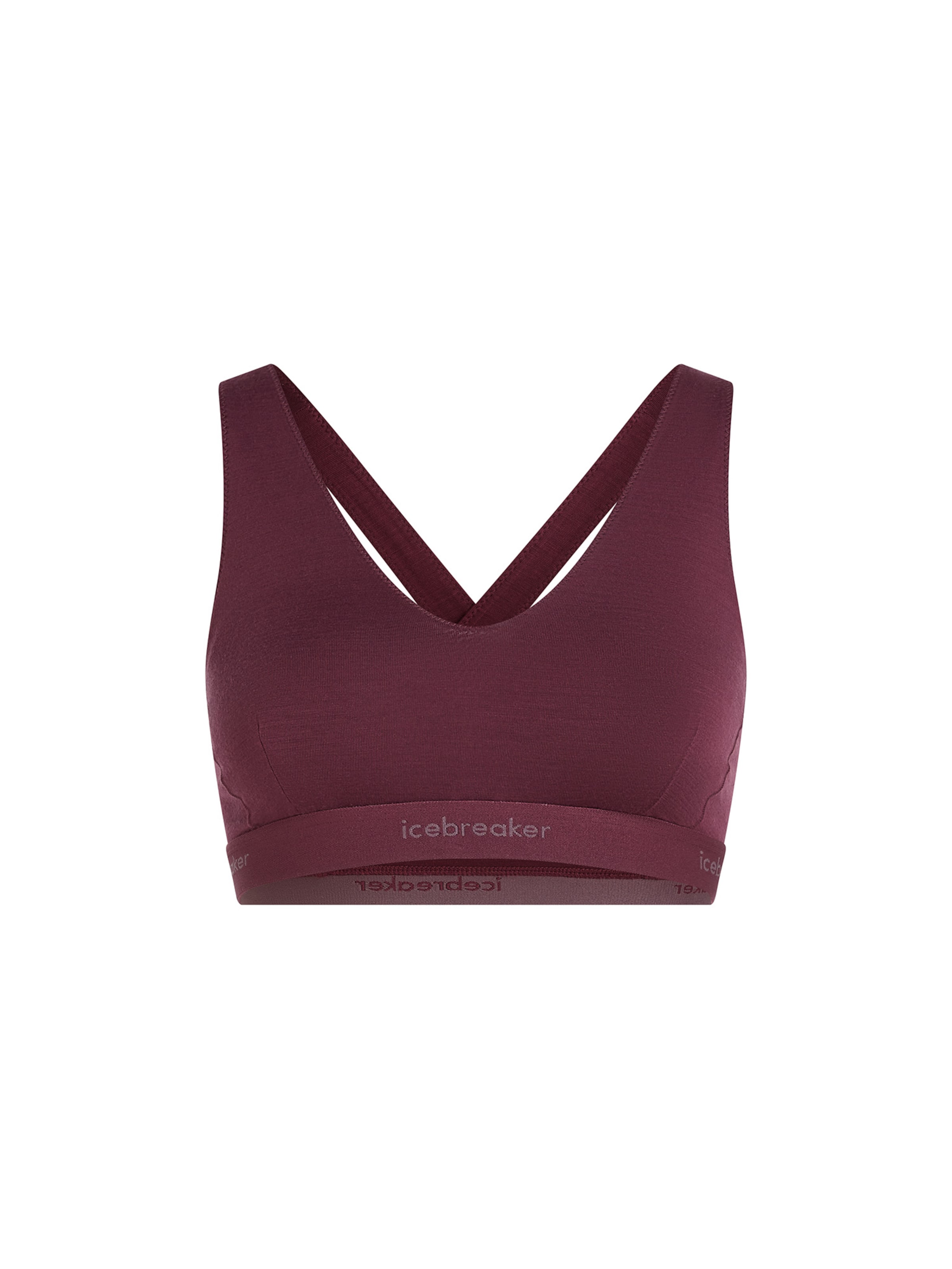 ICEBREAKER Bustier Sport bh 'Cool-Lite Sprite' in Rood: voorkant
