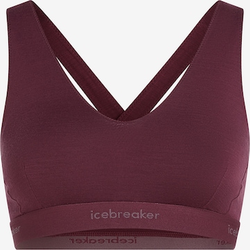 ICEBREAKERBustier Sportski grudnjak 'Cool-Lite Sprite' - crvena boja: prednji dio