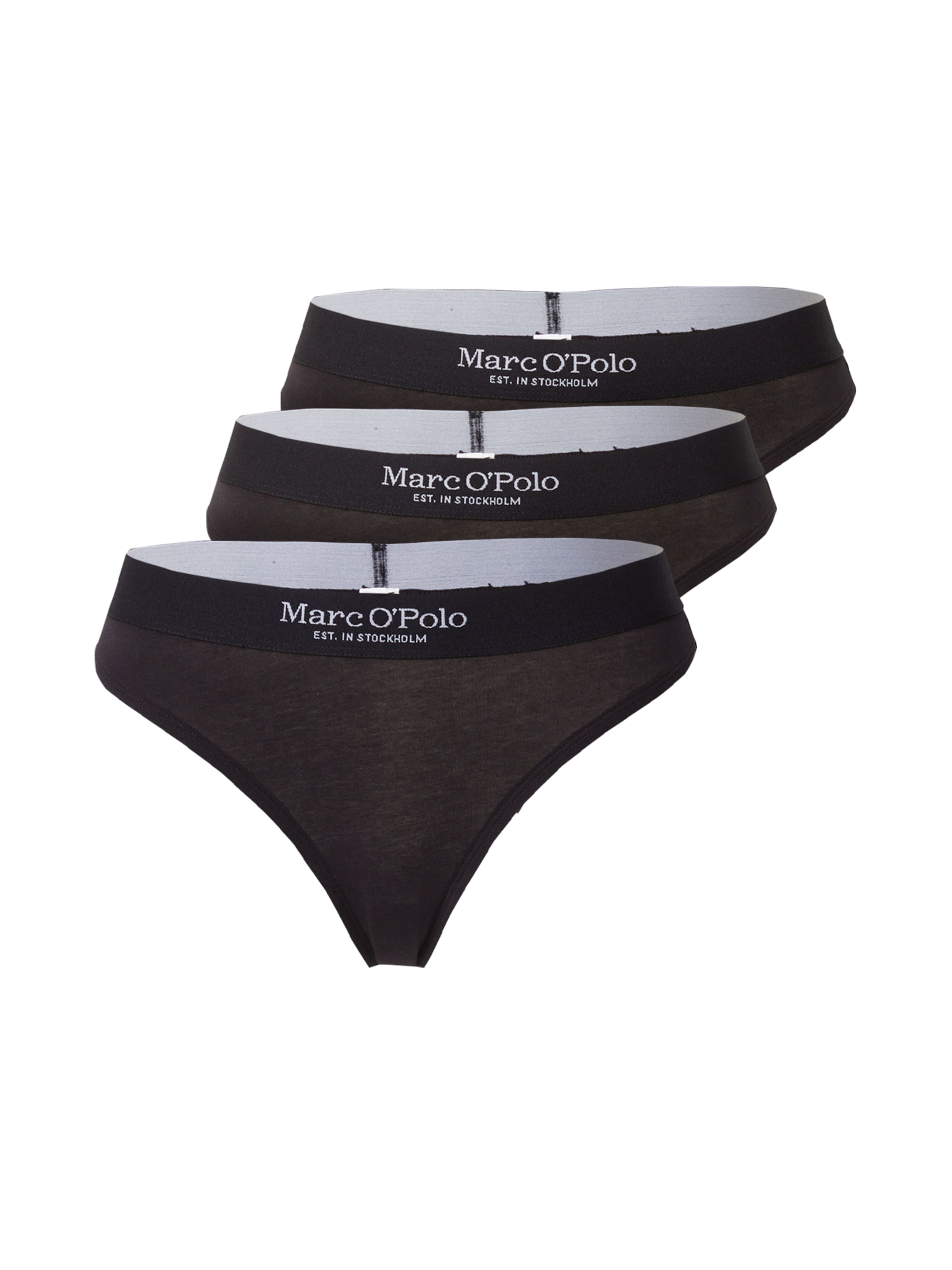 Marc O'Polo String 'Essentials' in Schwarz: Vorderseite
