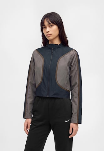 Nike Sportswear Φθινοπωρινό και ανοιξιάτικο μπουφάν 'STREET MOTO' σε μαύρο: μπροστά