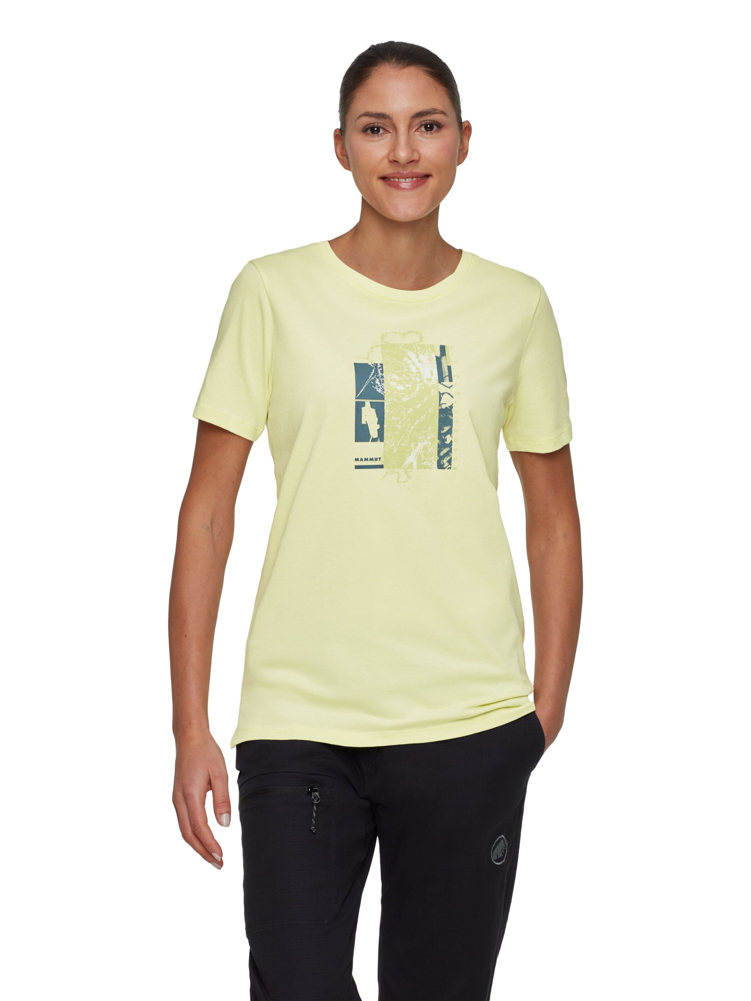 MAMMUT Funktionsshirt ‘Alpine Flower’ in Gelb: Vorderseite