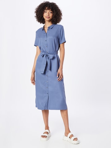 Robe-chemise OBJECT en bleu : devant