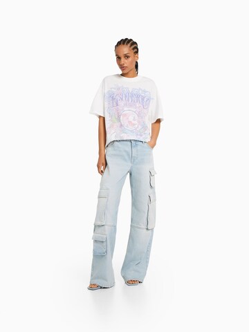 Bershka T-Shirt in Weiß